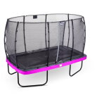 EXIT Elegant trampoline 244x427cm met Economy veiligheidsnet - paars