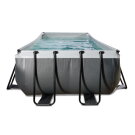 EXIT Black Leather zwembad 540x250x122cm met filterpomp - zwart
