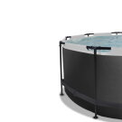 EXIT Black Leather zwembad &oslash;360x122cm met zandfilterpomp - zwart
