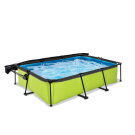 EXIT Lime zwembad 300x200x65cm met filterpomp en schaduwdoek - groen