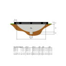 EXIT Elegant Premium inground trampoline ø366cm met Deluxe veiligheidsnet - zwart