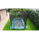 EXIT Supreme groundlevel trampoline 244x427cm met veiligheidsnet - zwart
