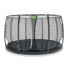 EXIT Dynamic groundlevel trampoline ø366cm met veiligheidsnet - zwart