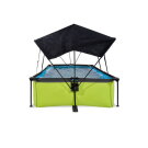 EXIT Lime zwembad 220x150x65cm met filterpomp en schaduwdoek - groen