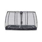 EXIT Supreme groundlevel trampoline 214x366cm met veiligheidsnet - zwart