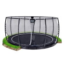 EXIT Supreme groundlevel trampoline ø427cm met veiligheidsnet - zwart