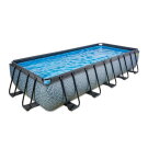 EXIT Stone zwembad 540x250x100cm met zandfilterpomp - grijs