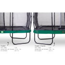 EXIT Elegant trampoline 244x427cm met Economy veiligheidsnet - groen