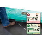 EXIT Supreme groundlevel trampoline 244x427cm met veiligheidsnet - groen