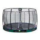 EXIT Elegant Premium inground trampoline ø366cm met Deluxe veiligheidsnet - groen