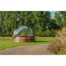 EXIT Black Leather zwembad ø427x122cm met zandfilterpomp en overkapping en warmtepomp - zwart