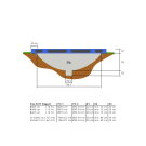 EXIT Elegant Premium inground trampoline ø305cm met Deluxe veiligheidsnet - blauw