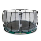 EXIT Elegant Premium inground trampoline ø366cm met Deluxe veiligheidsnet - groen