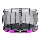 EXIT Elegant inground trampoline ø366cm met Economy veiligheidsnet - paars