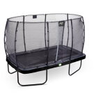 EXIT Elegant trampoline 244x427cm met Economy veiligheidsnet - zwart