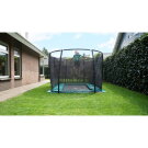 EXIT Supreme groundlevel trampoline 214x366cm met veiligheidsnet - zwart