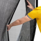 EXIT Dynamic groundlevel trampoline 244x427cm met veiligheidsnet - zwart