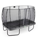 EXIT Elegant trampoline 214x366cm met Economy veiligheidsnet - grijs