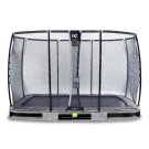 EXIT Elegant Premium inground trampoline 244x427cm met Deluxe veiligheidsnet - grijs