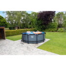 EXIT Black Leather zwembad &oslash;360x122cm met zandfilterpomp - zwart