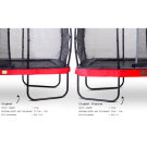 EXIT Elegant trampoline 214x366cm met Economy veiligheidsnet - rood