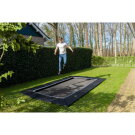 EXIT Dynamic groundlevel trampoline 244x427cm met Freezone veiligheidstegels - zwart