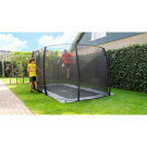 EXIT InTerra groundlevel trampoline 214x366cm met veiligheidsnet - grijs