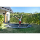 EXIT Dynamic groundlevel sports trampoline ø366cm - zwart