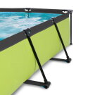EXIT Lime zwembad 220x150x65cm met filterpomp en overkapping en schaduwdoek - groen