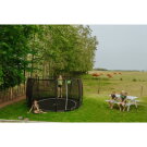 EXIT Dynamic groundlevel trampoline ø366cm met veiligheidsnet - zwart