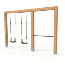 EXIT Linea Massiv 140 dubbele schommel met rek