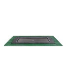EXIT Dynamic groundlevel trampoline 275x458cm met Freezone veiligheidstegels - zwart