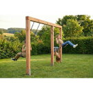 EXIT Linea Massiv 140 dubbele schommel met rek