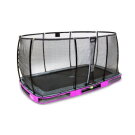 EXIT Elegant Premium inground trampoline 214x366cm met Deluxe veiligheidsnet - paars