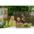 EXIT Dynamic groundlevel trampoline ø366cm met veiligheidsnet - zwart