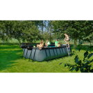 EXIT Wood zwembad 540x250x122cm met zandfilterpomp - bruin