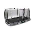 EXIT Elegant inground trampoline 214x366cm met Economy veiligheidsnet - grijs