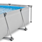 EXIT Soft Grey zwembad 300x200x65cm met filterpomp - grijs