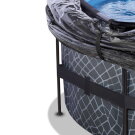 EXIT Stone zwembad &oslash;450x122cm met zandfilterpomp en overkapping en warmtepomp - grijs