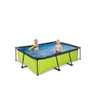 EXIT Lime zwembad 220x150x65cm met filterpomp - groen