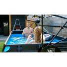 EXIT Black Leather zwembad 400x200x100cm met zandfilterpomp en overkapping en warmtepomp - zwart
