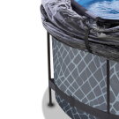 EXIT Stone zwembad &oslash;360x122cm met zandfilterpomp en overkapping en warmtepomp - grijs