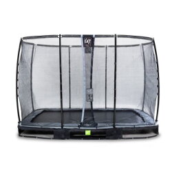 EXIT Elegant Premium inground trampoline 214x366cm met Deluxe veiligheidsnet - zwart