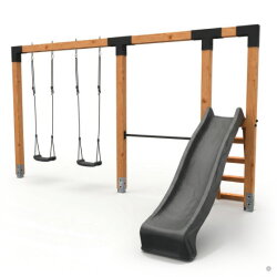 EXIT Linea Robust 110 schommel met rek & glijbaan