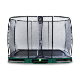 EXIT Elegant Premium inground trampoline 214x366cm met Deluxe veiligheidsnet - groen