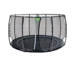 EXIT Dynamic groundlevel trampoline ø366cm met veiligheidsnet - zwart