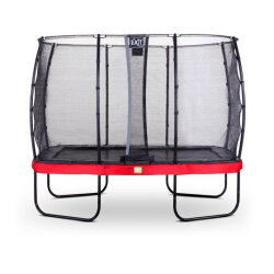 EXIT Elegant trampoline 214x366cm met Economy veiligheidsnet - rood