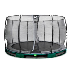 EXIT Elegant inground trampoline ø366cm met Economy veiligheidsnet - groen