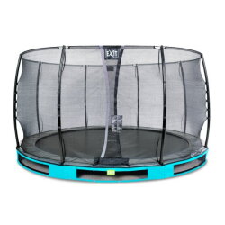 EXIT Elegant inground trampoline ø366cm met Economy veiligheidsnet - blauw