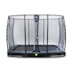 EXIT Elegant inground trampoline 214x366cm met Economy veiligheidsnet - zwart